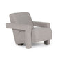 Modrest Wylie Accent Chair – Light Grey-Beige Fabric