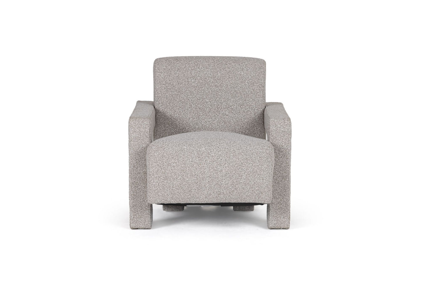 Modrest Wylie Accent Chair – Light Grey-Beige Fabric