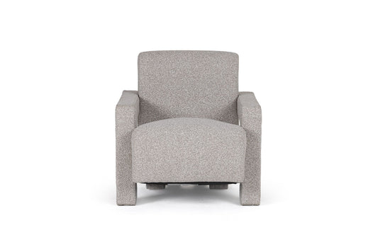 Modrest Wylie Accent Chair – Light Grey-Beige Fabric