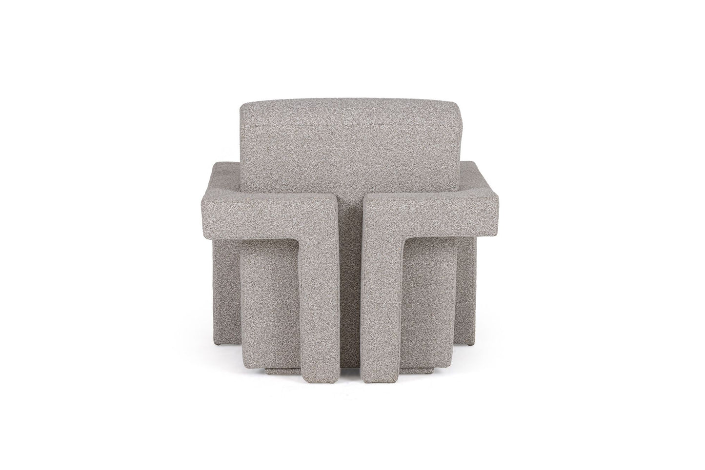 Modrest Wylie Accent Chair – Light Grey-Beige Fabric