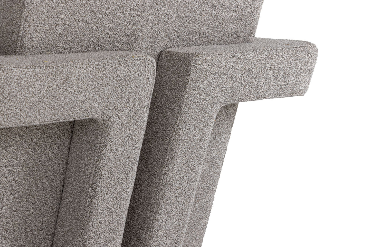 Modrest Wylie Accent Chair – Light Grey-Beige Fabric