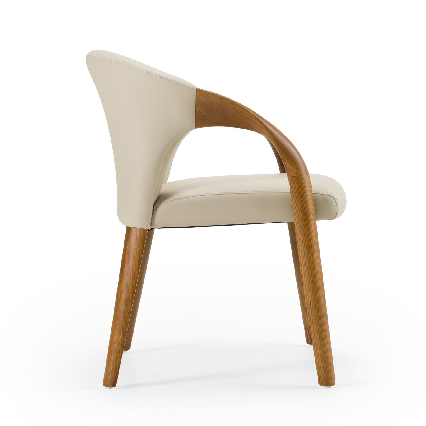 Grey Vegan Leather Dining Chair