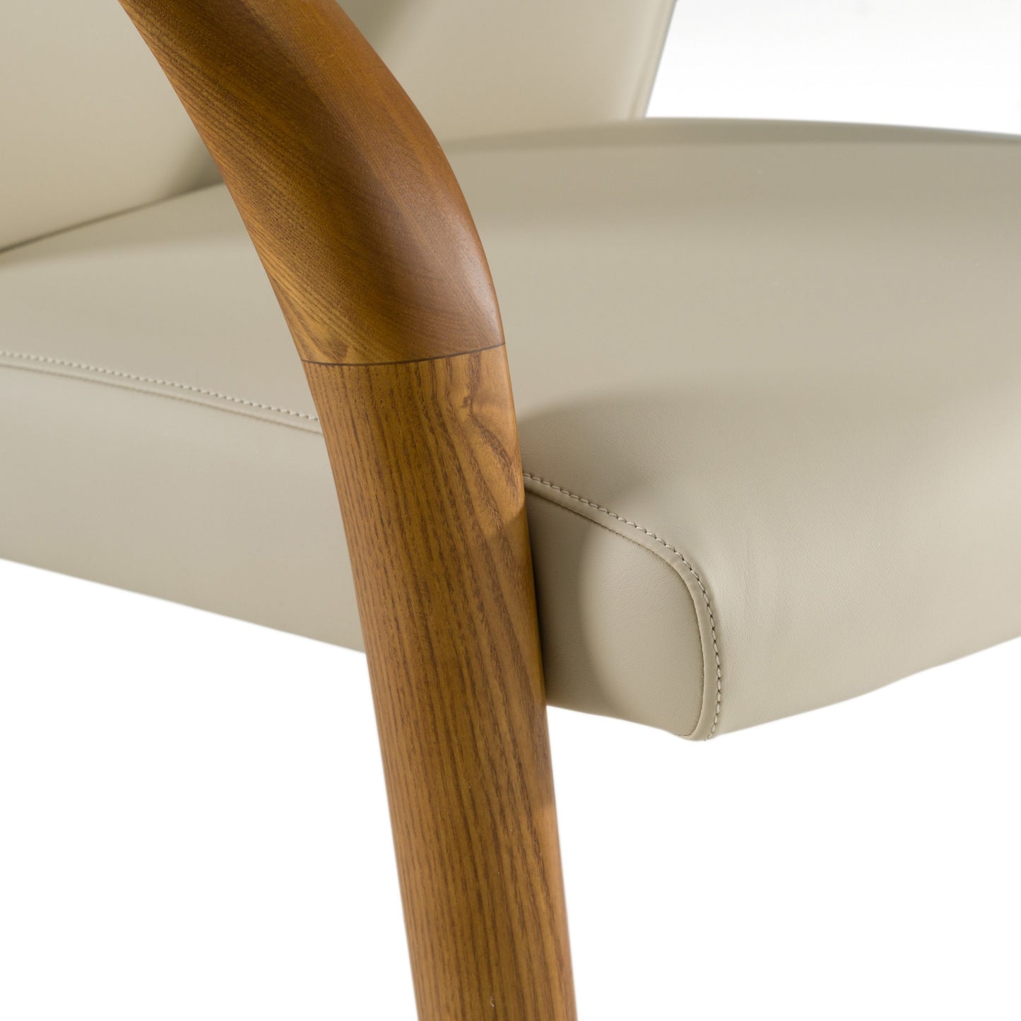 Grey Vegan Leather Dining Chair